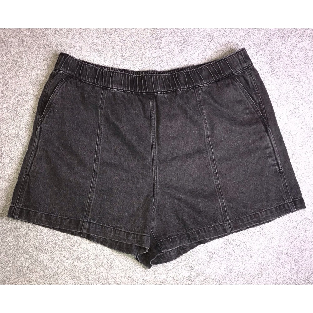 Madewell Women's Black Casual Shorts Size XL Elastic Waist X-Large